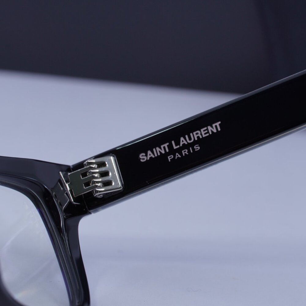 Saint Laurent SL789 JACQUES OPT 001 Square Eyeglasses - Shiny Black 47mm - Picture 8 of 10